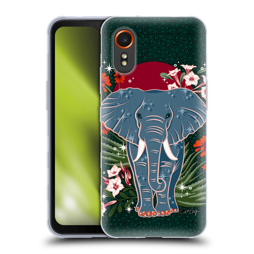 Cat Coquillette Tropical Wildlife Elephant And Aloe Soft Gel Case for Samsung Galaxy Xcover7 5G