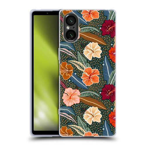 Cat Coquillette Tropical Wildlife African Hibiscus Soft Gel Case for Sony Xperia 5 V 5G