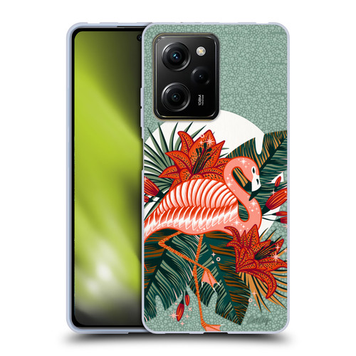 Cat Coquillette Tropical Wildlife Flamingo And Lilies Soft Gel Case for Xiaomi Redmi Note 12 Pro 5G