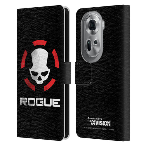 Tom Clancy's The Division Dark Zone Rouge Logo Leather Book Wallet Case Cover For OPPO Reno11 Pro