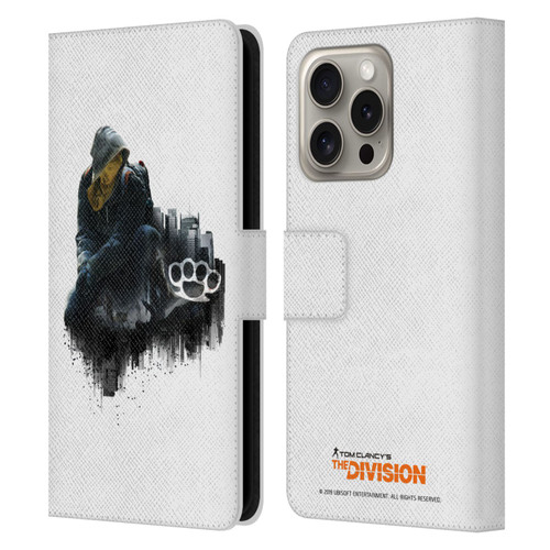 Tom Clancy's The Division Factions Rioters Leather Book Wallet Case Cover For Apple iPhone 16 Pro