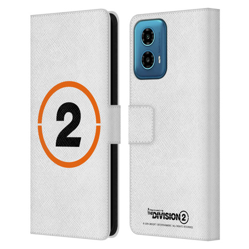 Tom Clancy's The Division 2 Logo Art Ring 2 Leather Book Wallet Case Cover For Motorola Moto G34 5G