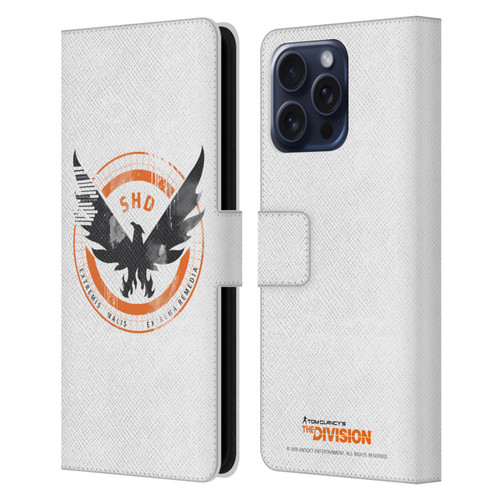 Tom Clancy's The Division Key Art Logo White Leather Book Wallet Case Cover For Apple iPhone 16 Pro Max