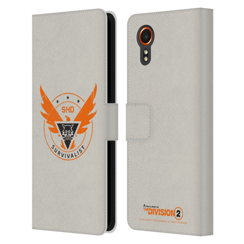 Tom Clancy's The Division 2 Logo Art Survivalist Leather Book Wallet Case Cover For Samsung Galaxy Xcover7 5G