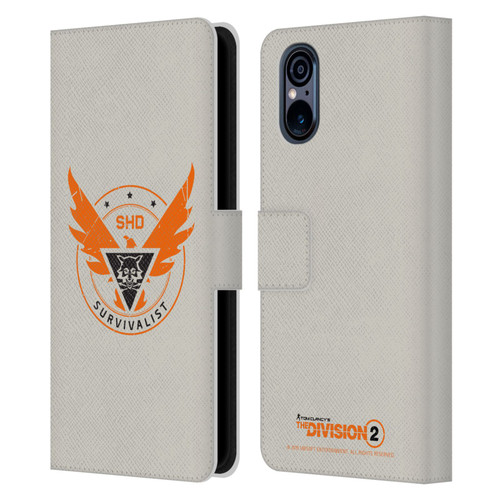Tom Clancy's The Division 2 Logo Art Survivalist Leather Book Wallet Case Cover For Sony Xperia 5 V 5G