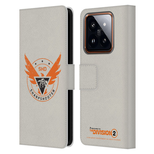 Tom Clancy's The Division 2 Logo Art Sharpshooter Leather Book Wallet Case Cover For Xiaomi 14