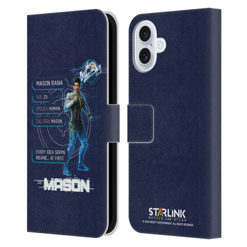 Starlink Battle for Atlas Character Art Mason Leather Book Wallet Case Cover For Apple iPhone 16 Plus