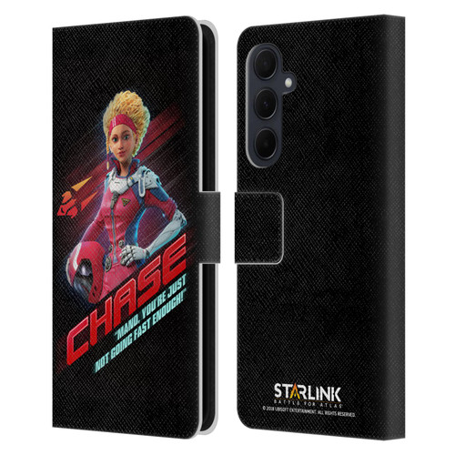 Starlink Battle for Atlas Character Art Calisto Chase Da Silva Leather Book Wallet Case Cover For Samsung Galaxy A35 5G