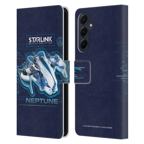 Starlink Battle for Atlas Starships Neptune Leather Book Wallet Case Cover For Samsung Galaxy A55 5G