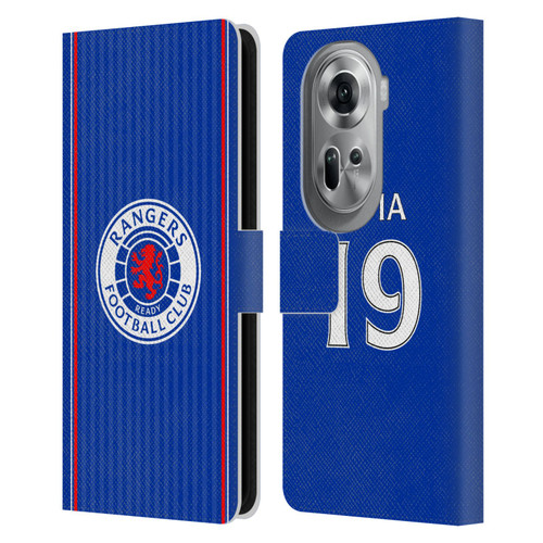 Rangers FC 2023/24 Players Home Kit Abdallah Sima Leather Book Wallet Case Cover For OPPO Reno11 Pro