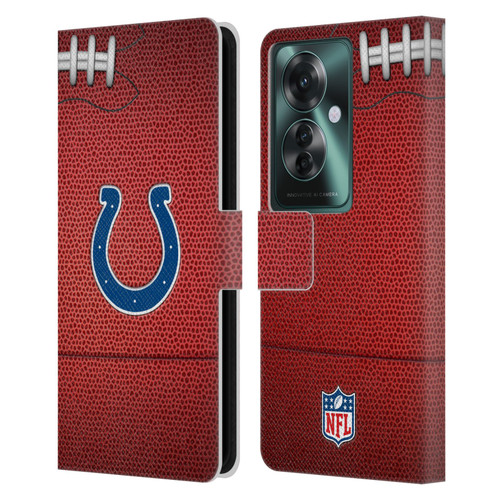NFL Indianapolis Colts Graphics Football Leather Book Wallet Case Cover For OPPO Reno11 F 5G / F25 Pro 5G