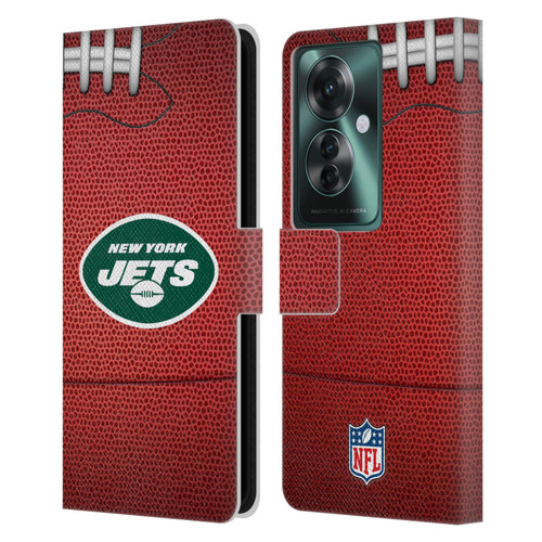 NFL New York Jets Graphics Football Leather Book Wallet Case Cover For OPPO Reno11 F 5G / F25 Pro 5G