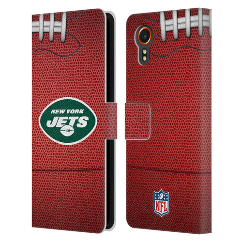 NFL New York Jets Graphics Football Leather Book Wallet Case Cover For Samsung Galaxy Xcover7 5G