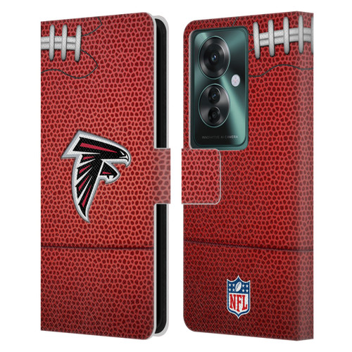 NFL Atlanta Falcons Graphics Football Leather Book Wallet Case Cover For OPPO Reno11 F 5G / F25 Pro 5G