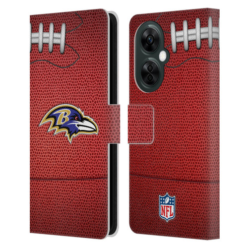 NFL Baltimore Ravens Graphics Football Leather Book Wallet Case Cover For OnePlus Nord CE 3 Lite 5G
