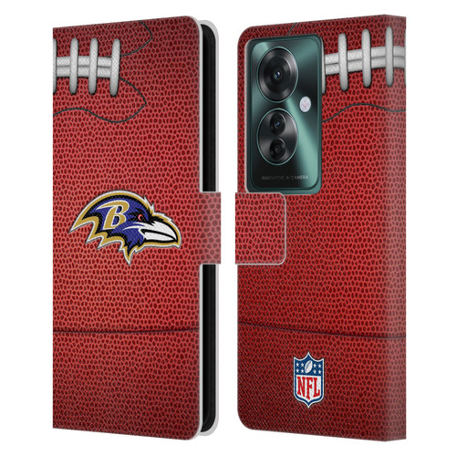 NFL Baltimore Ravens Graphics Football Leather Book Wallet Case Cover For OPPO Reno11 F 5G / F25 Pro 5G