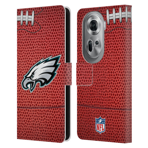 NFL Philadelphia Eagles Graphics Football Leather Book Wallet Case Cover For OPPO Reno11 Pro