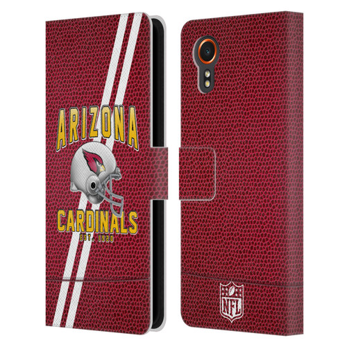 NFL Arizona Cardinals Logo Art Football Stripes Leather Book Wallet Case Cover For Samsung Galaxy Xcover7 5G