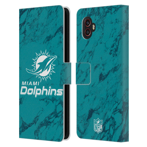 NFL Miami Dolphins Graphics Coloured Marble Leather Book Wallet Case Cover For Samsung Galaxy Xcover6 Pro/Pro2