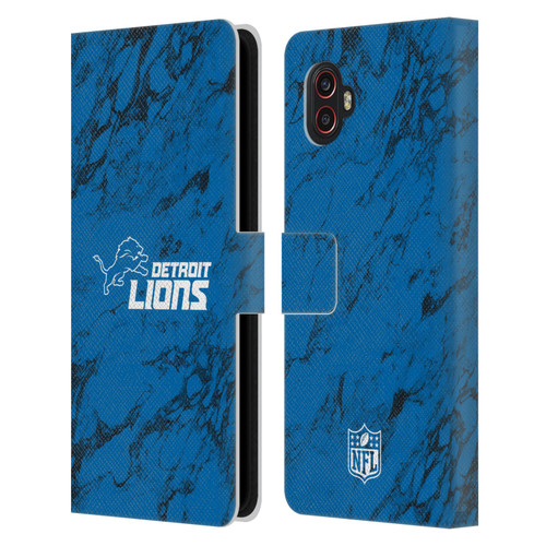 NFL Detroit Lions Graphics Coloured Marble Leather Book Wallet Case Cover For Samsung Galaxy Xcover6 Pro/Pro2