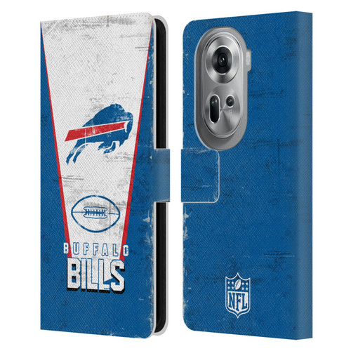 NFL Buffalo Bills Logo Art Banner Leather Book Wallet Case Cover For OPPO Reno11 Pro