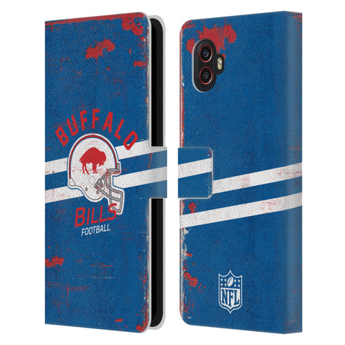 NFL Buffalo Bills Logo Art Helmet Distressed Leather Book Wallet Case Cover For Samsung Galaxy Xcover6 Pro/Pro2