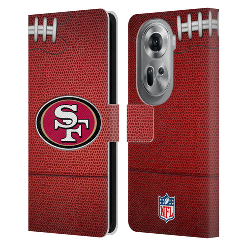 NFL San Francisco 49ers Graphics Football Leather Book Wallet Case Cover For OPPO Reno11 Pro