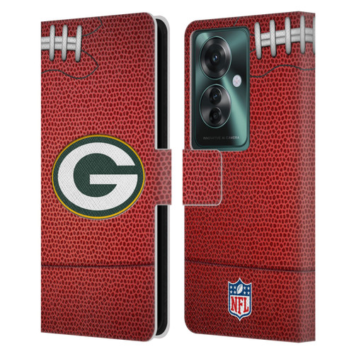 NFL Green Bay Packers Graphics Football Leather Book Wallet Case Cover For OPPO Reno11 F 5G / F25 Pro 5G