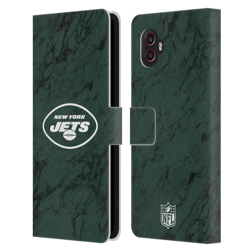 NFL New York Jets Graphics Coloured Marble Leather Book Wallet Case Cover For Samsung Galaxy Xcover6 Pro/Pro2