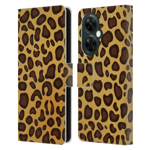 Haroulita Animal Prints Leopard Leather Book Wallet Case Cover For OnePlus Nord CE 3 Lite 5G