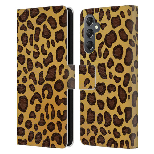 Haroulita Animal Prints Leopard Leather Book Wallet Case Cover For Samsung Galaxy A25 5G