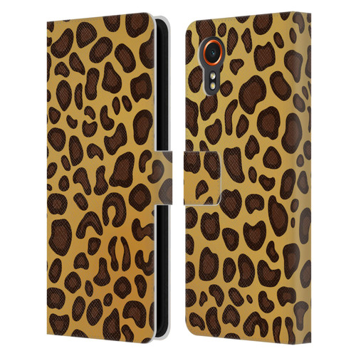 Haroulita Animal Prints Leopard Leather Book Wallet Case Cover For Samsung Galaxy Xcover7 5G