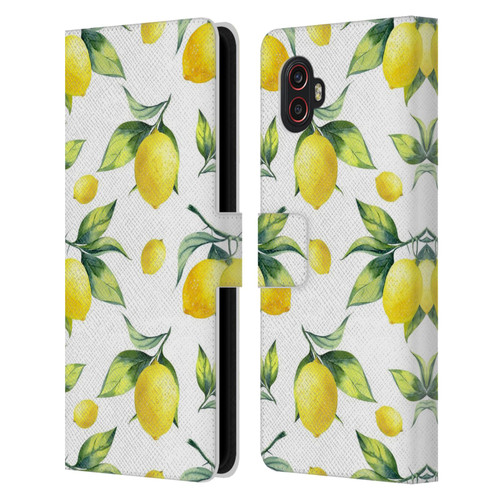 Haroulita Fruits White Lemons Leather Book Wallet Case Cover For Samsung Galaxy Xcover6 Pro/Pro2