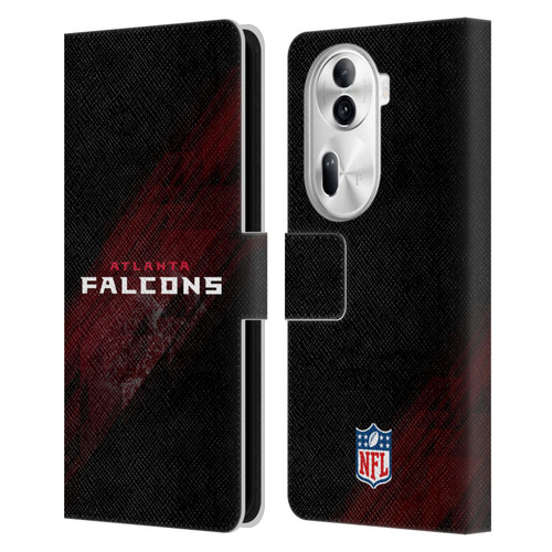 NFL Atlanta Falcons Logo Blur Leather Book Wallet Case Cover For OPPO Reno11