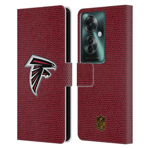 NFL Atlanta Falcons Logo Football Leather Book Wallet Case Cover For OPPO Reno11 F 5G / F25 Pro 5G