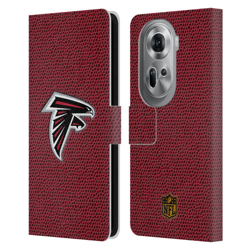 NFL Atlanta Falcons Logo Football Leather Book Wallet Case Cover For OPPO Reno11 Pro