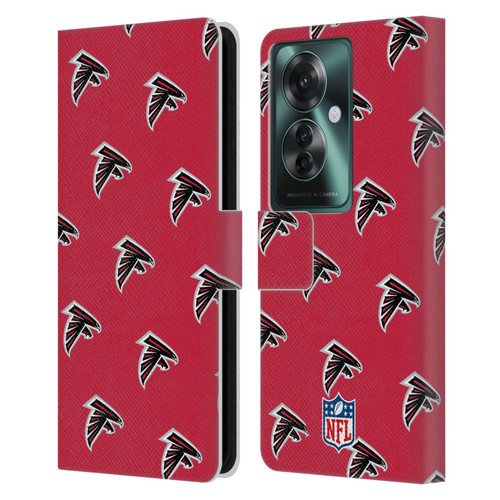 NFL Atlanta Falcons Artwork Patterns Leather Book Wallet Case Cover For OPPO Reno11 F 5G / F25 Pro 5G