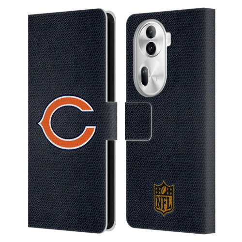 NFL Chicago Bears Logo Football Leather Book Wallet Case Cover For OPPO Reno11