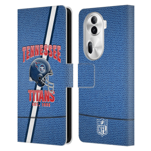 NFL Tennessee Titans Logo Art Football Stripes Leather Book Wallet Case Cover For OPPO Reno11