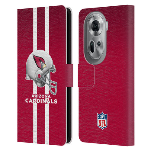 NFL Arizona Cardinals Logo Helmet Leather Book Wallet Case Cover For OPPO Reno11 Pro