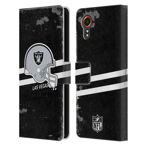 NFL Las Vegas Raiders Logo Art Helmet Distressed Look 100th Leather Book Wallet Case Cover For Samsung Galaxy Xcover7 5G NFL Las Vegas Raiders Logo Art Helmet Distressed Look 100th Leather Book Wallet Case Cover For Samsung Galaxy Xcover7 5G