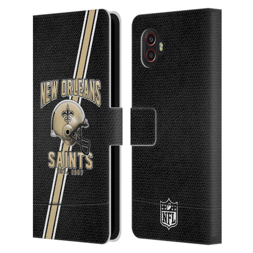 NFL New Orleans Saints Logo Art Football Stripes Leather Book Wallet Case Cover For Samsung Galaxy Xcover6 Pro/Pro2