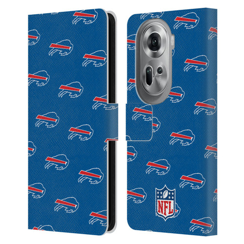 NFL Buffalo Bills Artwork Patterns Leather Book Wallet Case Cover For OPPO Reno11 Pro