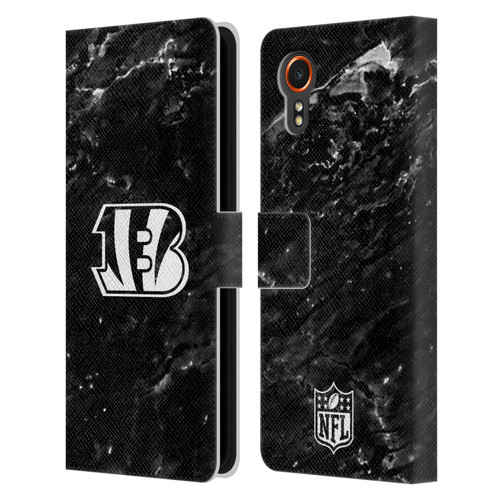 NFL Cincinnati Bengals Artwork Marble Leather Book Wallet Case Cover For Samsung Galaxy Xcover7 5G