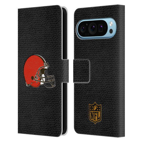 NFL Cleveland Browns Logo Football Leather Book Wallet Case Cover For Google Pixel 9 / Pixel 9 Pro
