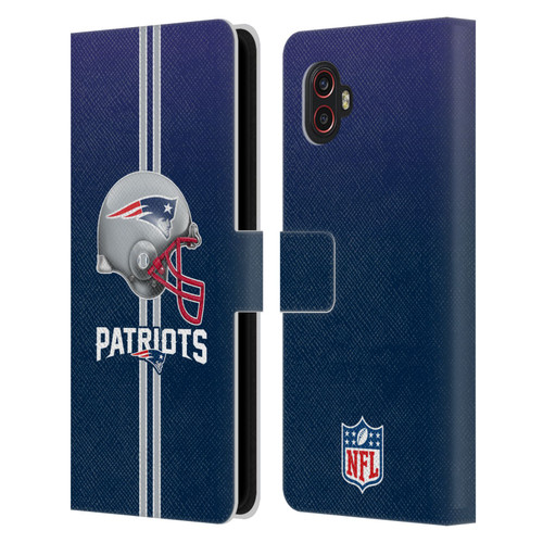 NFL New England Patriots Logo Helmet Leather Book Wallet Case Cover For Samsung Galaxy Xcover6 Pro/Pro2