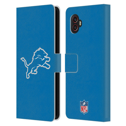 NFL Detroit Lions Logo Plain Leather Book Wallet Case Cover For Samsung Galaxy Xcover6 Pro/Pro2