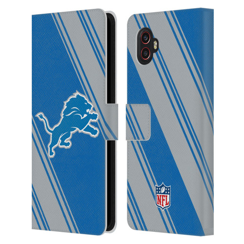 NFL Detroit Lions Artwork Stripes Leather Book Wallet Case Cover For Samsung Galaxy Xcover6 Pro/Pro2