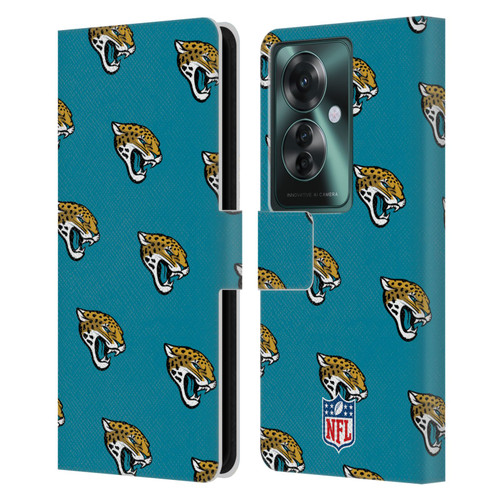 NFL Jacksonville Jaguars Artwork Patterns Leather Book Wallet Case Cover For OPPO Reno11 F 5G / F25 Pro 5G