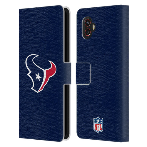 NFL Houston Texans Logo Plain Leather Book Wallet Case Cover For Samsung Galaxy Xcover6 Pro/Pro2